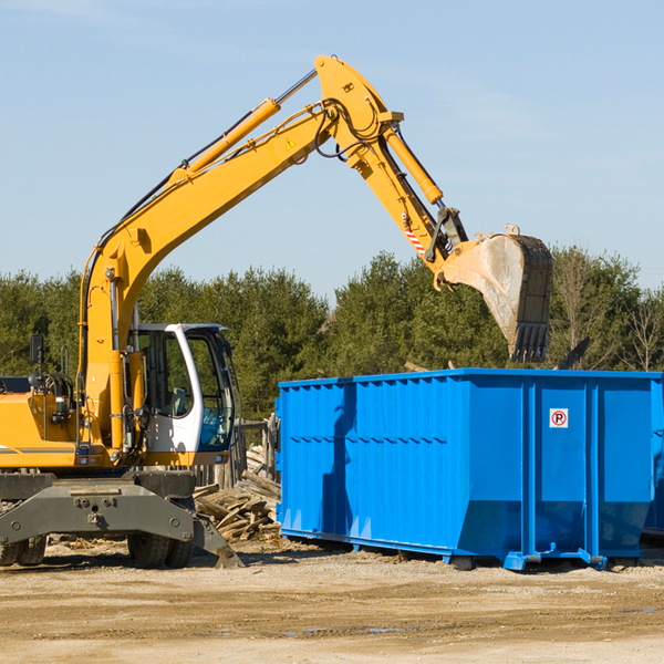 are there any restrictions on where a residential dumpster can be placed in Sweet ID